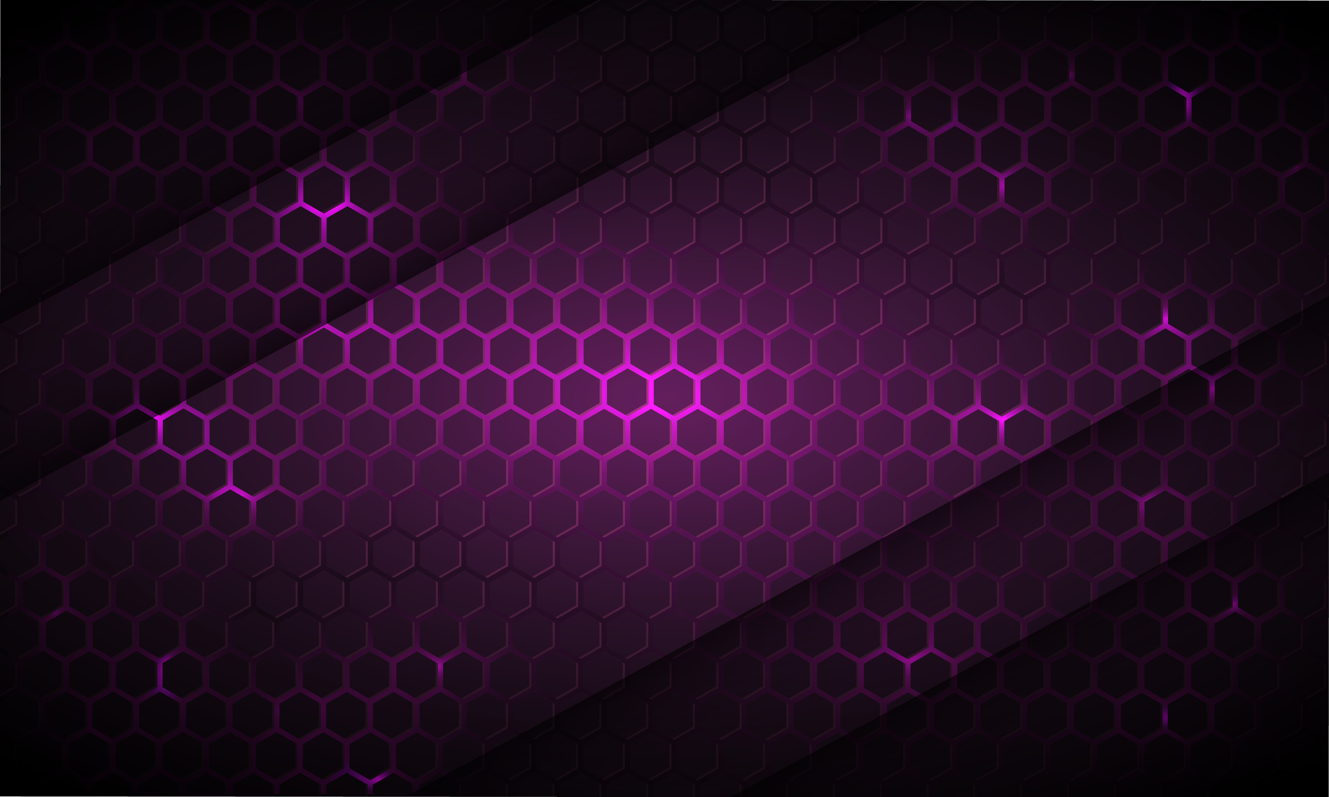 Dark violet technology hexagonal purple background.